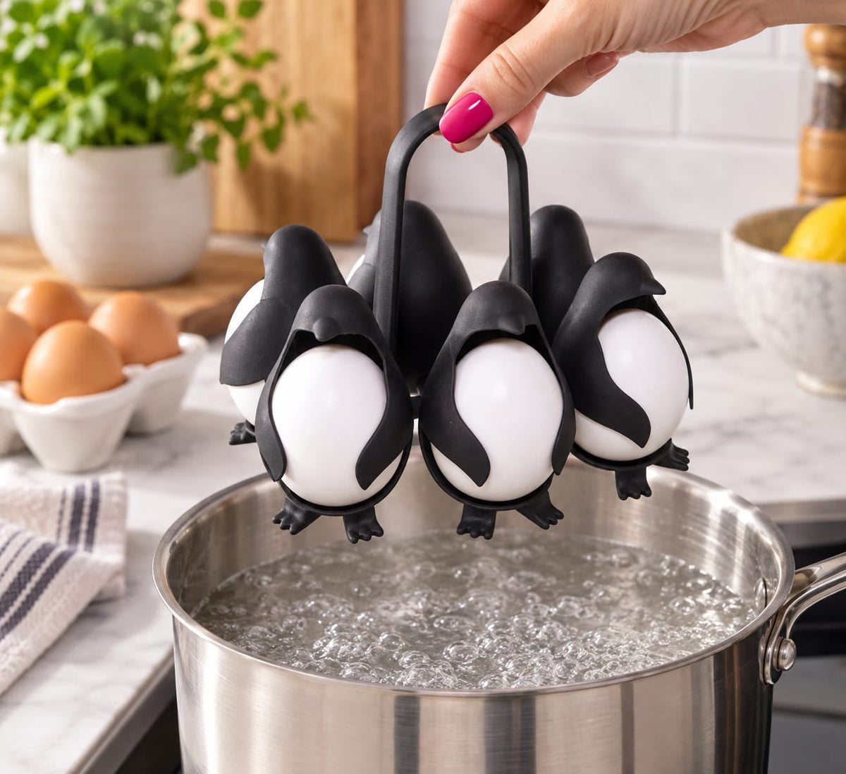 Puno Penguin Shaped Boiled Egg Cooker